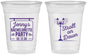 Custom Bachelorette 16 oz Soft Sided Clear Cups - Stroll On Down | 60092