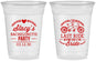 Custom Bachelorette 16 oz Soft Sided Clear Cups - Last Ride Before Bride | 60093