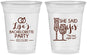 Custom Bachelorette 16 oz Soft Sided Clear Cups - The Last Night Out | 60097