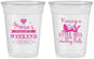Custom Bachelorette 16 oz Soft Sided Clear Cups - Raising A Little Hell | 60103