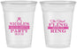 Custom Bachelorette 16 oz Soft Sided Clear Cups - Final Fling Before The Ring | 60110