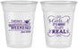 Custom Bachelorette 16 oz Soft Sided Clear Cups - About To Get Real | 60123