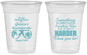 Custom Bachelorette 16 oz Soft Sided Clear Cups - Something Borrowed | 60132
