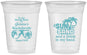 Custom Bachelorette 16 oz Soft Sided Clear Cups - Sun Sand Drink Hand | 60134