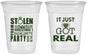 Custom Bachelorette 16 oz Soft Sided Clear Cups - Just Got Real | 60141