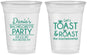 Custom Bachelorette 16 oz Soft Sided Clear Cups - Toast And Roast | 60153