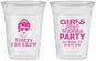 Custom Bachelorette 16 oz Soft Sided Clear Cups - Girls Just Wanna Party | 60158