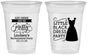 Custom Bachelorette 16 oz Soft Sided Clear Cups - Little Black Dress | 60164