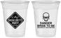 Custom Bachelorette 16 oz Soft Sided Clear Cups - Danger Bride To Be | 60165