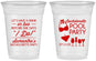 Custom Bachelorette 16 oz Soft Sided Clear Cups - Pool Party | 60167