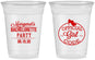 Custom Bachelorette 16 oz Soft Sided Clear Cups - Official Girl Code | 60176