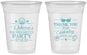 Custom Bachelorette 16 oz Soft Sided Clear Cups - Beach | 60177
