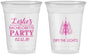 Custom Bachelorette 16 oz Soft Sided Clear Cups - Lights | 60188