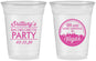 Custom Bachelorette 16 oz Soft Sided Clear Cups - Las Vegas | 60190