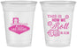 Custom Bachelorette 16 oz Soft Sided Clear Cups - Las Vegas | 60191