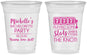 Custom Bachelorette 16 oz Soft Sided Clear Cups - Las Vegas | 60195