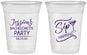 Custom Bachelorette 16 oz Soft Sided Clear Cups - Sip Happens | 60197