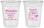 Custom Bachelorette 16 oz Soft Sided Clear Cups - Las Vegas | 60199