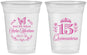 Custom Quinceanera 16 oz Soft Sided Clear Cups - Mis Quince Anos | 70007