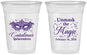 Custom Quinceanera 16 oz Soft Sided Clear Cups - Mardi Gras Quince | 70010