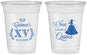 Custom Quinceanera 16 oz Soft Sided Clear Cups - Once Upon A Quince | 70011