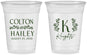 Custom Wedding 16 oz Soft Sided Clear Cups - Monogram | 800