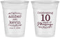 Custom Anniversary 16 oz Soft Sided Clear Cups - 10 Years Of Marriage | 80000