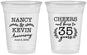 Custom Anniversary 16 oz Soft Sided Clear Cups - Cheers To 35 Years | 80004