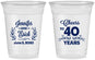 Custom Anniversary 16 oz Soft Sided Clear Cups - Cheers To 40 Years | 80005