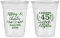 Custom Anniversary 16 oz Soft Sided Clear Cups - Cheers To 45 Years | 80006
