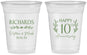 Custom Anniversary 16 oz Soft Sided Clear Cups - 10th Wedding | 80010