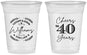 Custom Anniversary 16 oz Soft Sided Clear Cups - Cheers To 40 Years | 80015