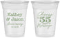 Custom Anniversary 16 oz Soft Sided Clear Cups - Cheers To 55 Years | 80018