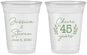 Custom Anniversary 16 oz Soft Sided Clear Cups - Cheers To 45 Years | 80026