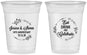Custom Anniversary 16 oz Soft Sided Clear Cups - 50th Wedding | 80027