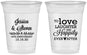Custom Anniversary 16 oz Soft Sided Clear Cups - 40th Wedding | 80035