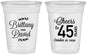 Custom Anniversary 16 oz Soft Sided Clear Cups - Cheers To 45 Years | 80036