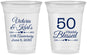Custom Anniversary 16 oz Soft Sided Clear Cups - 50 Years Blessed | 80037