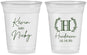 Custom Wedding 16 oz Soft Sided Clear Cups - Monogram | 805