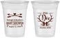 Custom Baby Shower 16 oz Soft Sided Clear Cups - It’s A Doe Antler | 90001