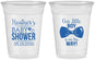 Custom Baby Shower 16 oz Soft Sided Clear Cups - Little Boy Is On The Way | 90005