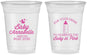Custom Baby Shower 16 oz Soft Sided Clear Cups - Drink Baby In Pink | 90014