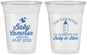 Custom Baby Shower 16 oz Soft Sided Clear Cups - Booze Baby In Blue | 90015