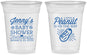 Custom Baby Shower 16 oz Soft Sided Clear Cups - Peanut On The Way | 90025