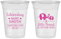 Custom Baby Shower 16 oz Soft Sided Clear Cups - Peanut On The Way | 90027