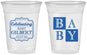 Custom Baby Shower 16 oz Soft Sided Clear Cups - Celebrating | 90029