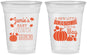 Custom Baby Shower 16 oz Soft Sided Clear Cups - Pumpkin On The Way | 90042