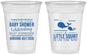 Custom Baby Shower 16 oz Soft Sided Clear Cups - Mermaid On Her Way | 90044