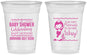Custom Baby Shower 16 oz Soft Sided Clear Cups - Mermaid On Her Way | 90046