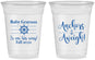 Custom Baby Shower 16 oz Soft Sided Clear Cups - Nautical Anchors Aweigh | 90054